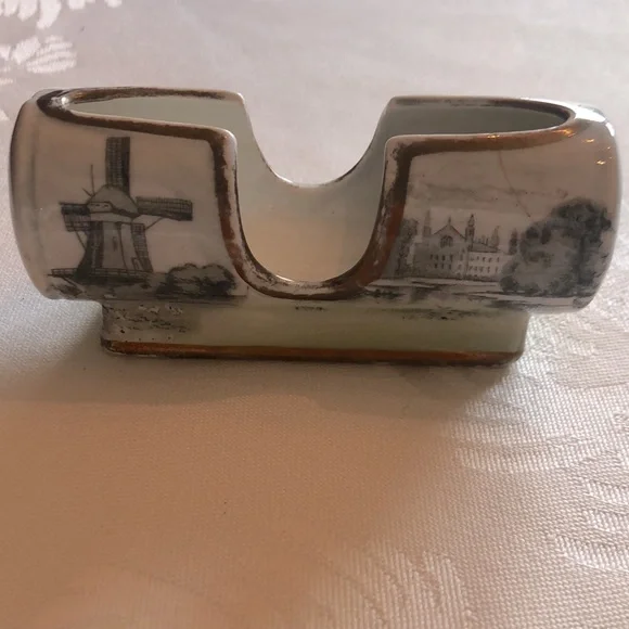 Antique Steamship China Toothpick Holder - Picture 2 of 5